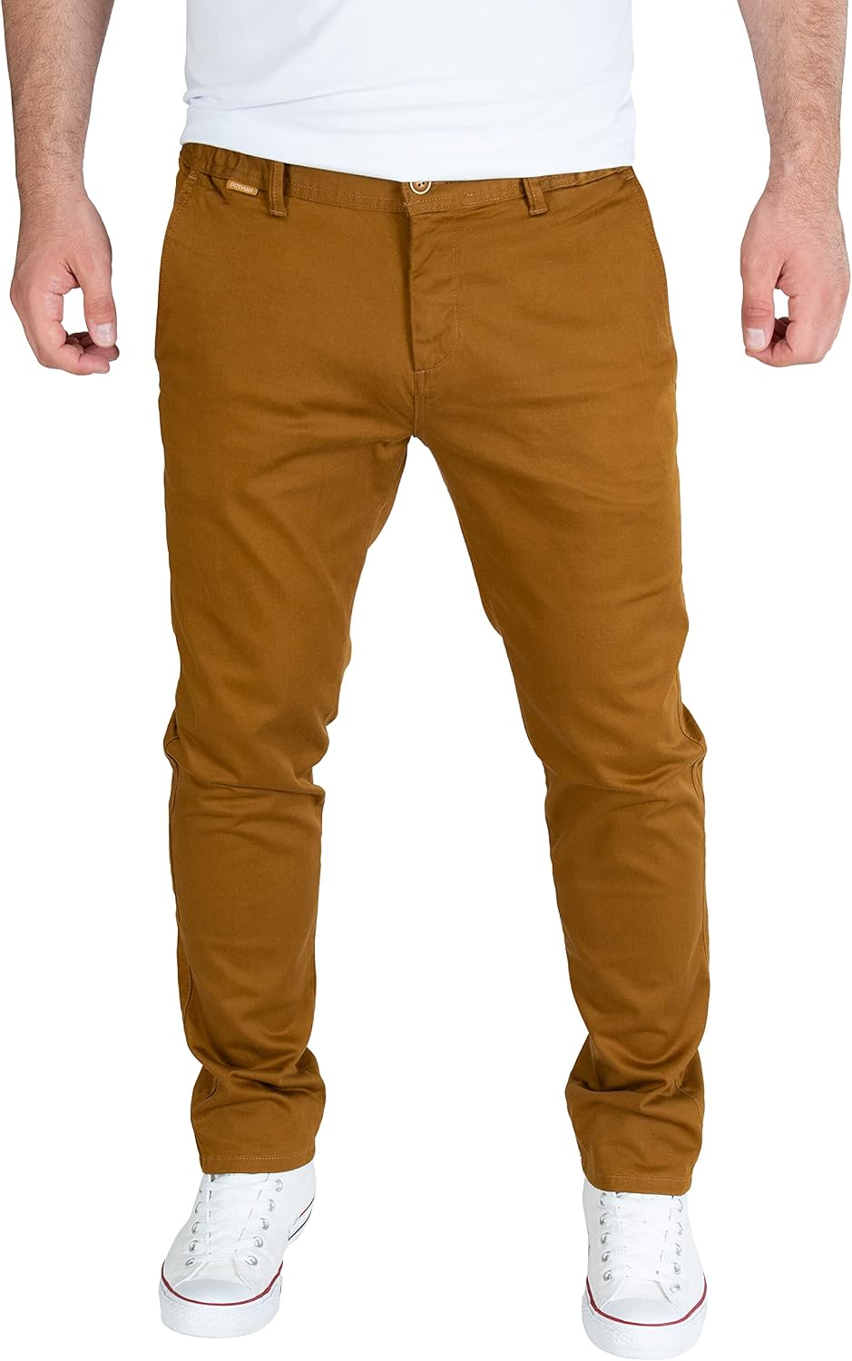 PITTMAN Andrew – Herren Chino Hose – Chinohose Mit Teil-Elastischem Bund