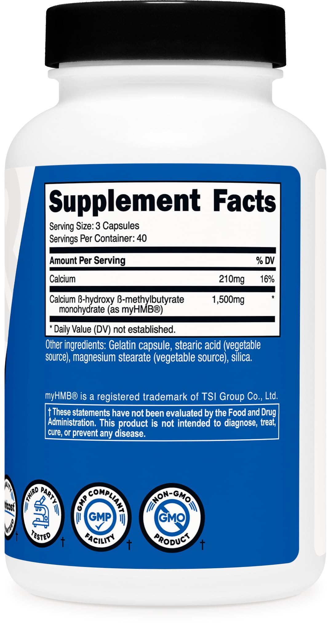 Nutricost myHMB Capsules 1,500MG Calcium HMB Per Serving, 120 Capsules — Amazon image 5