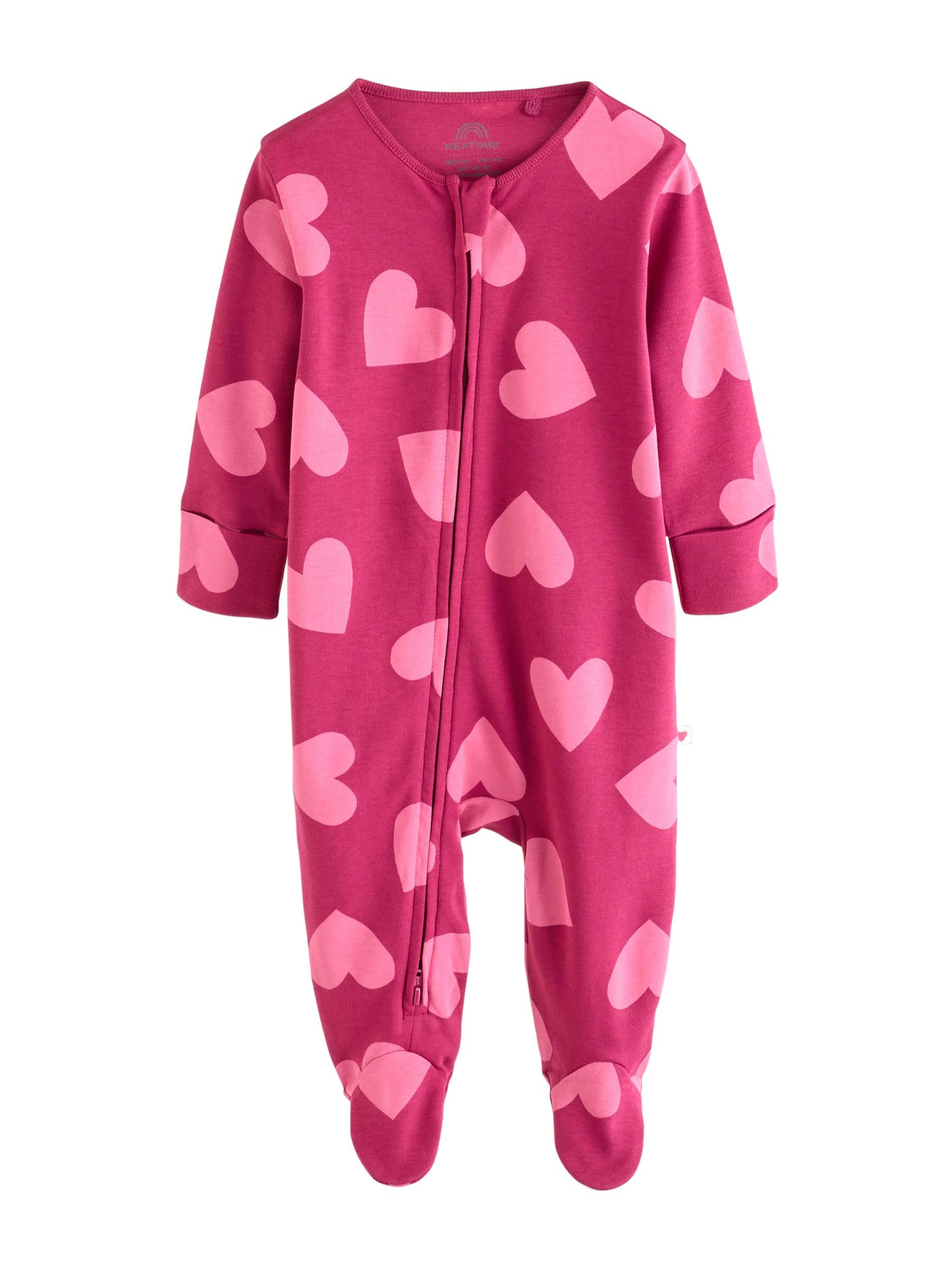 NEXT Bambina Confezione da 5 Tutine per Neonati con Zip bidirezionale