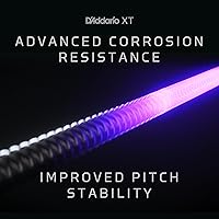 Vista 4 de D'Addario - Cuerdas para guitarra acústica XT 8020 de bronce con revestimiento, XTABR1253, calibre ligero 12-53, juego de 6 cuerdas, paquete de 1