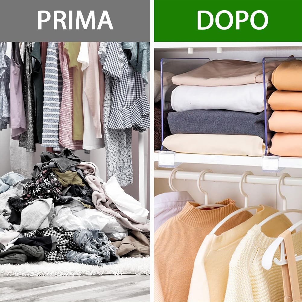 8 X Séparateurs En Acrylique Transparent, Organisateur D'étagères