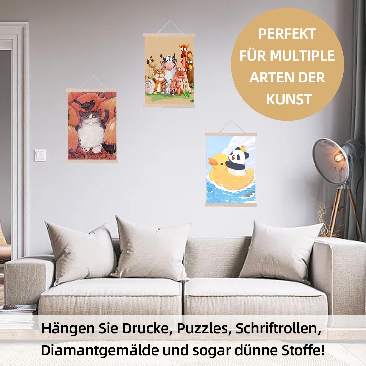 Cadre Photo Magnétique 30 Cm, Cadre Poster Porte Affiches 30x40 30x45 Aimanté En Bois Naturel