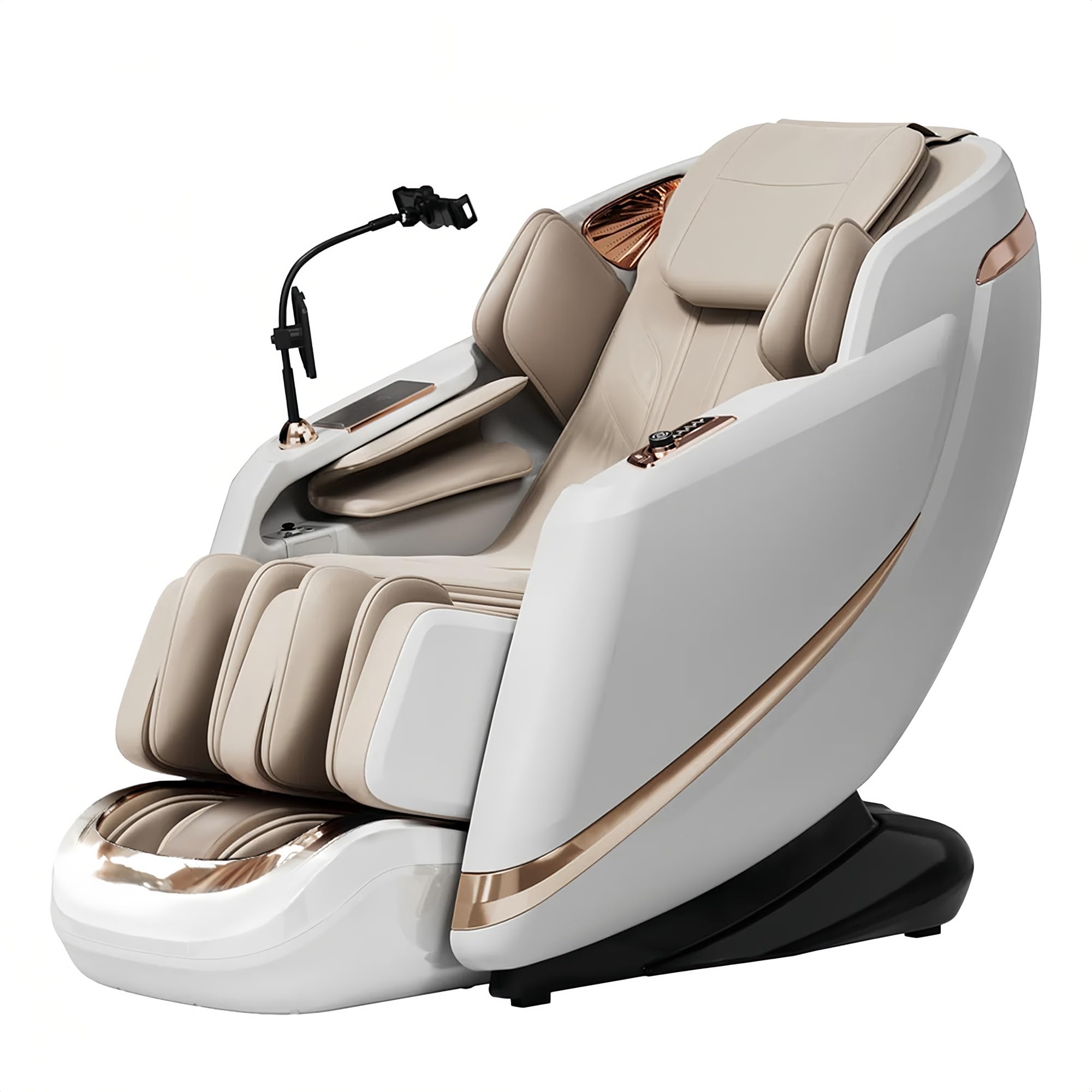 Sillón De Masaje De Cuerpo Completo, con Rodillos SL-Track 4D con Función De Calefacción Lumbar Y Funcionamiento Silencioso, Adecuado para Entornos Domésticos Y De Oficina(Beige)