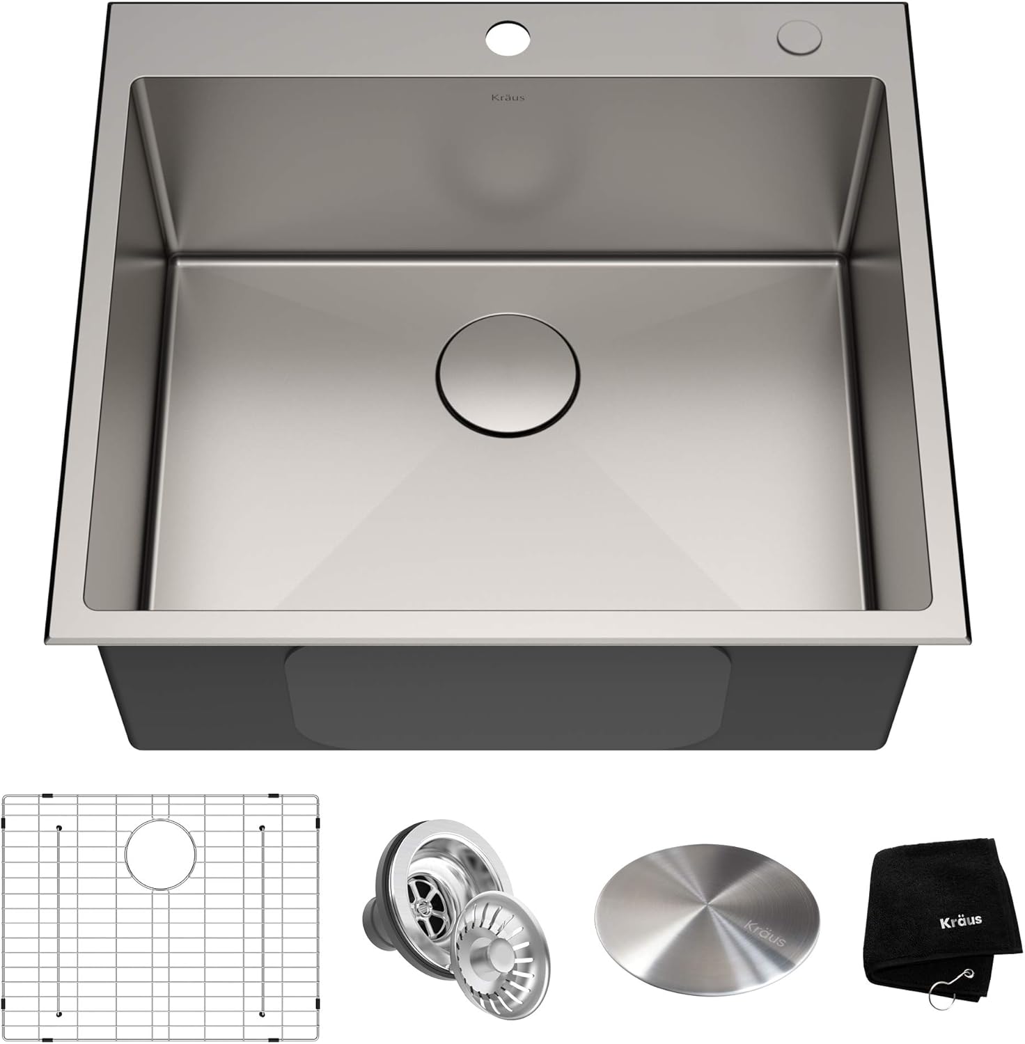 Crazy Deals Kraus KHT301-25 Standart PRO Kitchen Stainless Steel Sink, 25 Inch Single Bowl 🔥 Flash Sale Kraus KHT301-25 Standart PRO Kitchen Stainless Steel Sink, 25 Inch Single Bowl