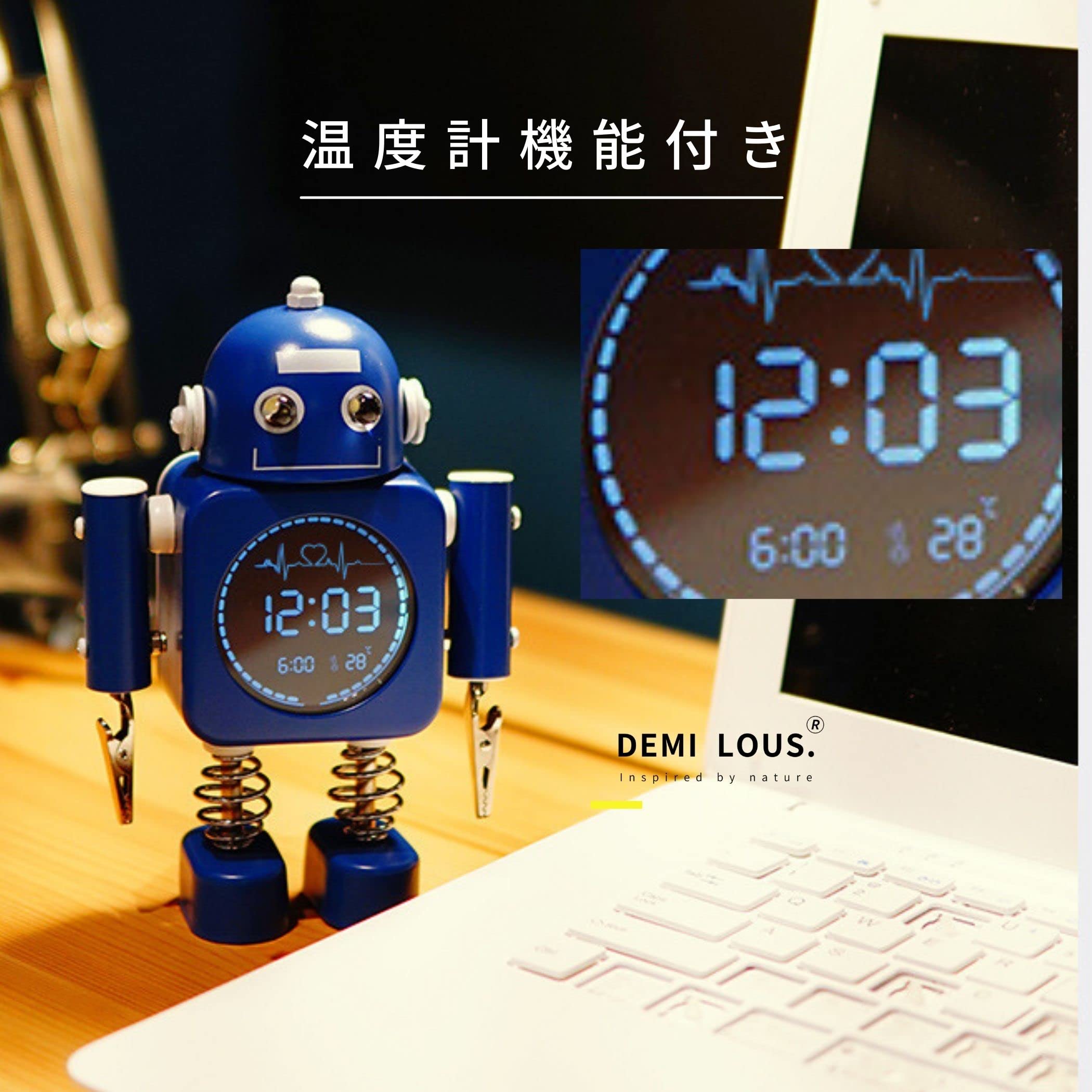 Amazon.co.jp: D-MASTERY 子供 置き時計 ロボット時計 プレゼント
