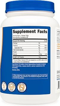 Nutricost C8 MCT Oil Powder 2LBS (32oz) - 95% C8 MCT Oil Powder