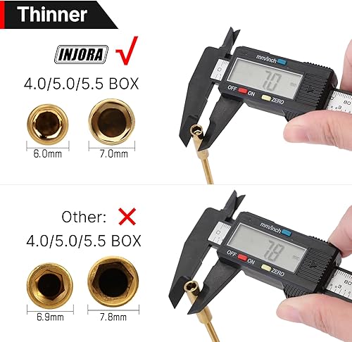 Miniatura 3 de INJORA Destornilladores hexagonales, llave de tuerca HSS RC Kit de herramientas para TRX4M SCX24 FCX24 118 124 RC Mini Crawler Car, 7 unidades