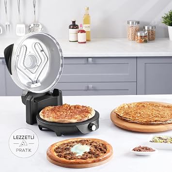 Karaca Gastro 10 in 1 Pizza and Lahmacun Machine, Soft Cream