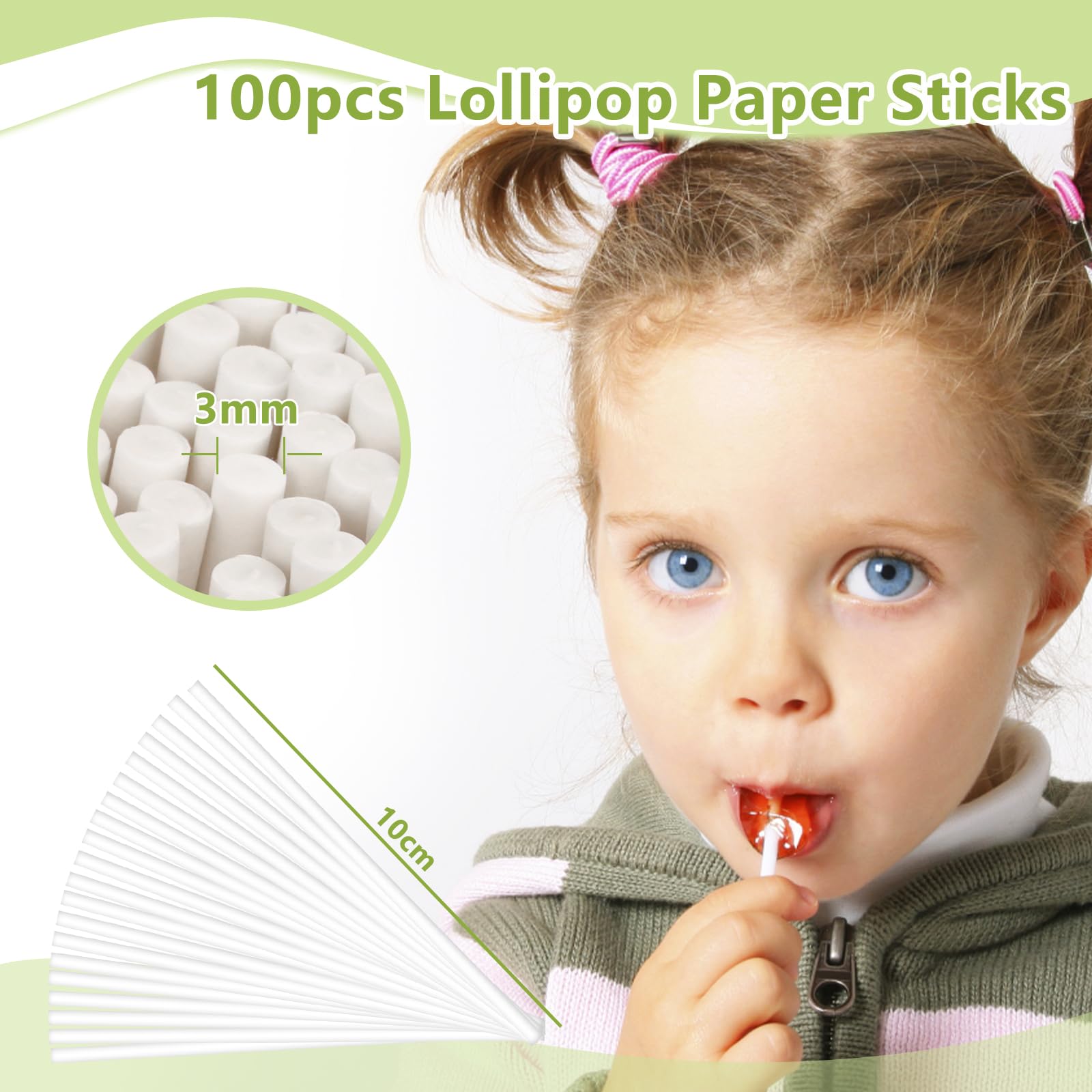 300 Pièces Kit Cake Pop - 100 Bâtonnets, 100 Sachets Et 100 Fils Pour Gâteaux Et Sucreries