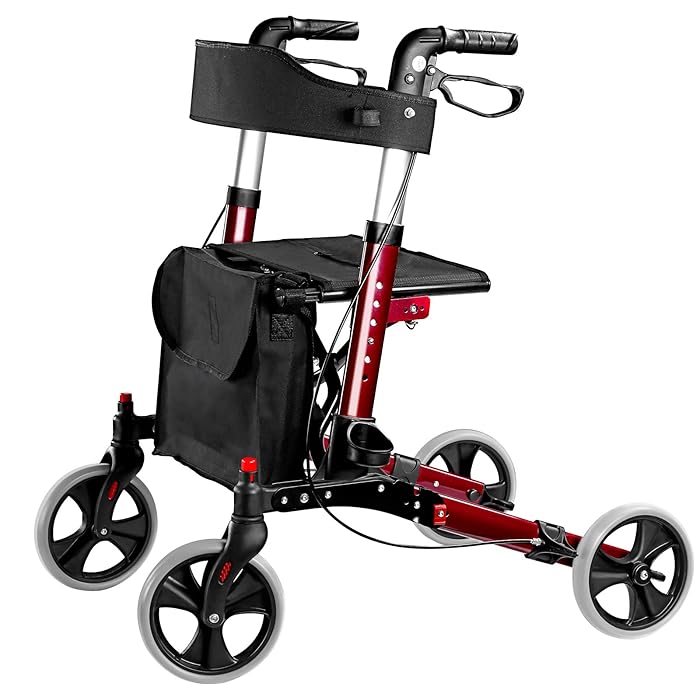 Buy Cocold Rollator Walker, Walkers for Seniors Four Wheels Stand Up