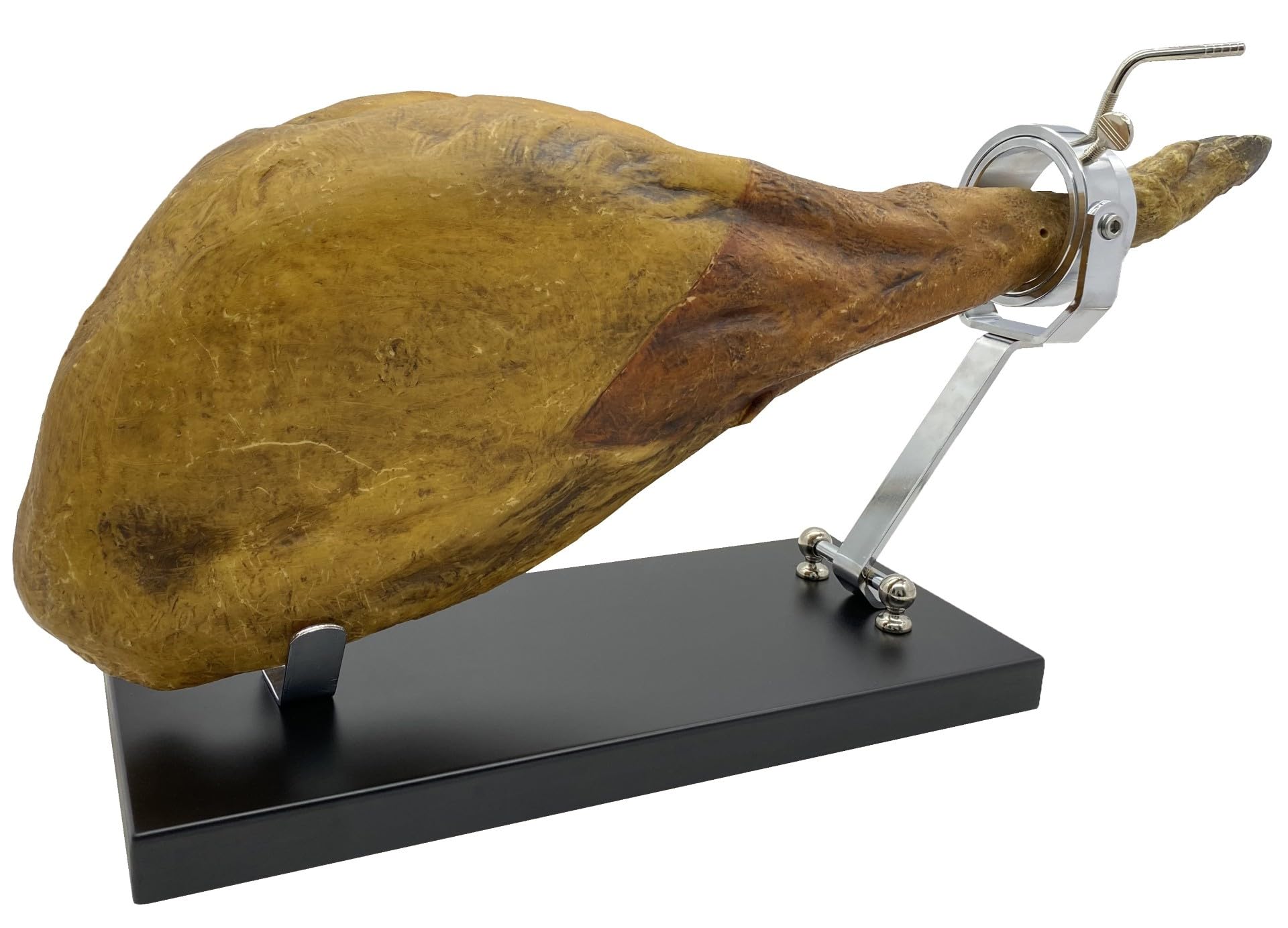 FERRETERIA LEPANTO Jamonero Giratorio Plegable, Soporte jamonero Plegable con Base de Madera Color Negro para Jamones y Paletillas (Sin Ser de Corte)