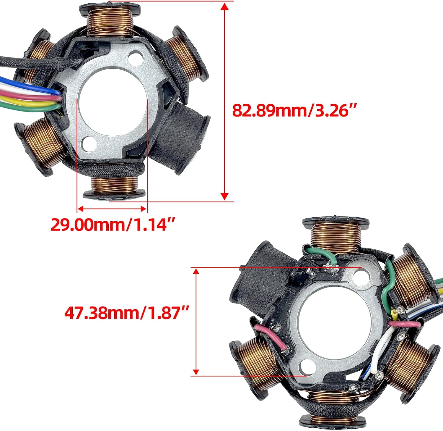 6 Coil Pole Magneto Stator Coil for GY6 125cc 150cc Scooter Moped ATV Dune Buggy Go Kart TAOTAO Scooter