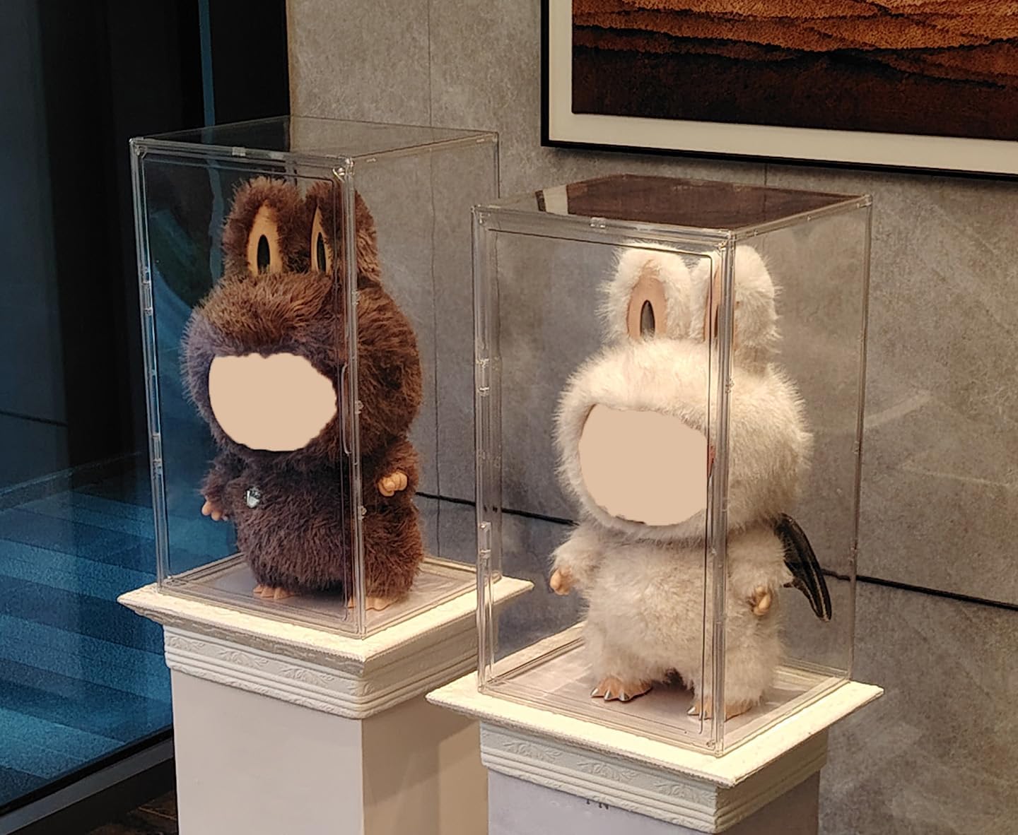 DuvinDD Acrylic Display Case for Labubu Zimomo Doll, 23.6 inch Tall Large Display Case with Magnetic Door, Clear Dustproof Protective Storage Box for Collectibles (13.8x11.8x23.6inch)