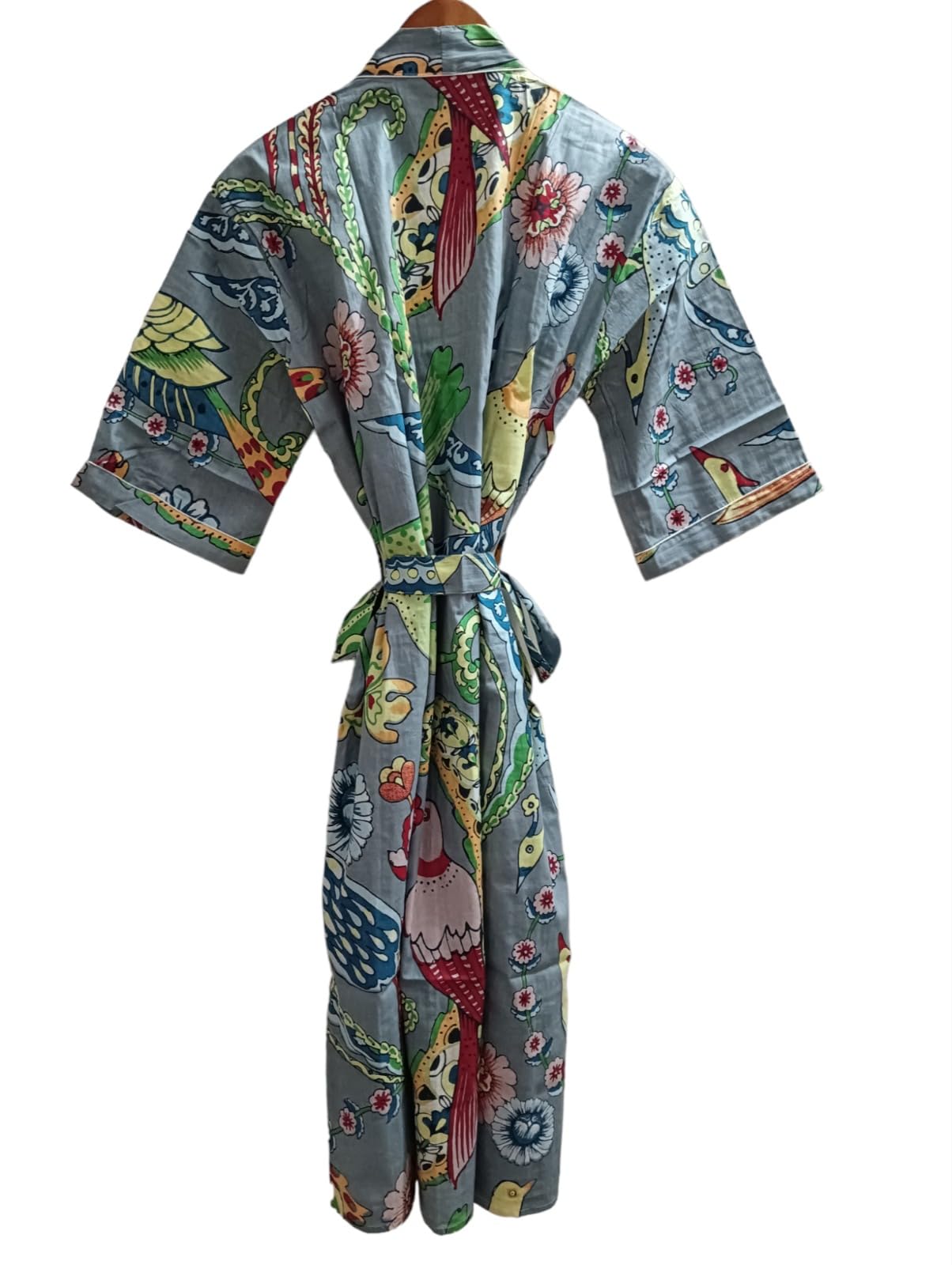 KRAAFTY Algodón | Bata ligera | Bata larga tipo kimono tradicional para mujer