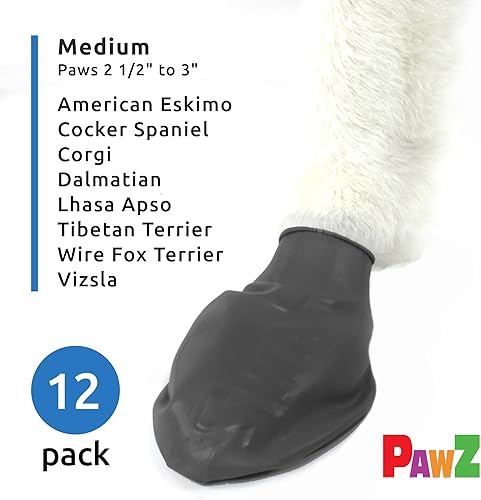 Miniatura 2 de PawZ Dog Boots  Rubber Dog Booties  Waterproof Snow Boots for Dogs  Paw Protection for Dogs  12 Dog Shoes per Pack Black