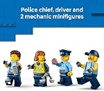 LEGO City Custom Police Car Garage Building Toy for Kids - Modular Construction Set for Pretend Play - Building Blocks W/Police Car Toy for Boys & Girls, Ages 6+ - Gift Idea for Birthdays - 60457