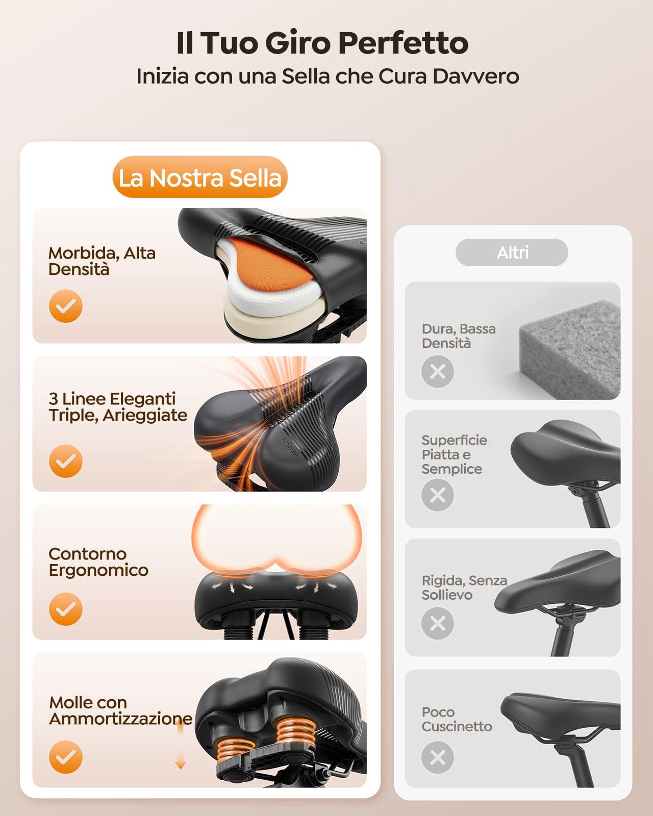 Cyclette da Casa con App Burever, Touch Screen, Silenzioso, Portata 170 KG
