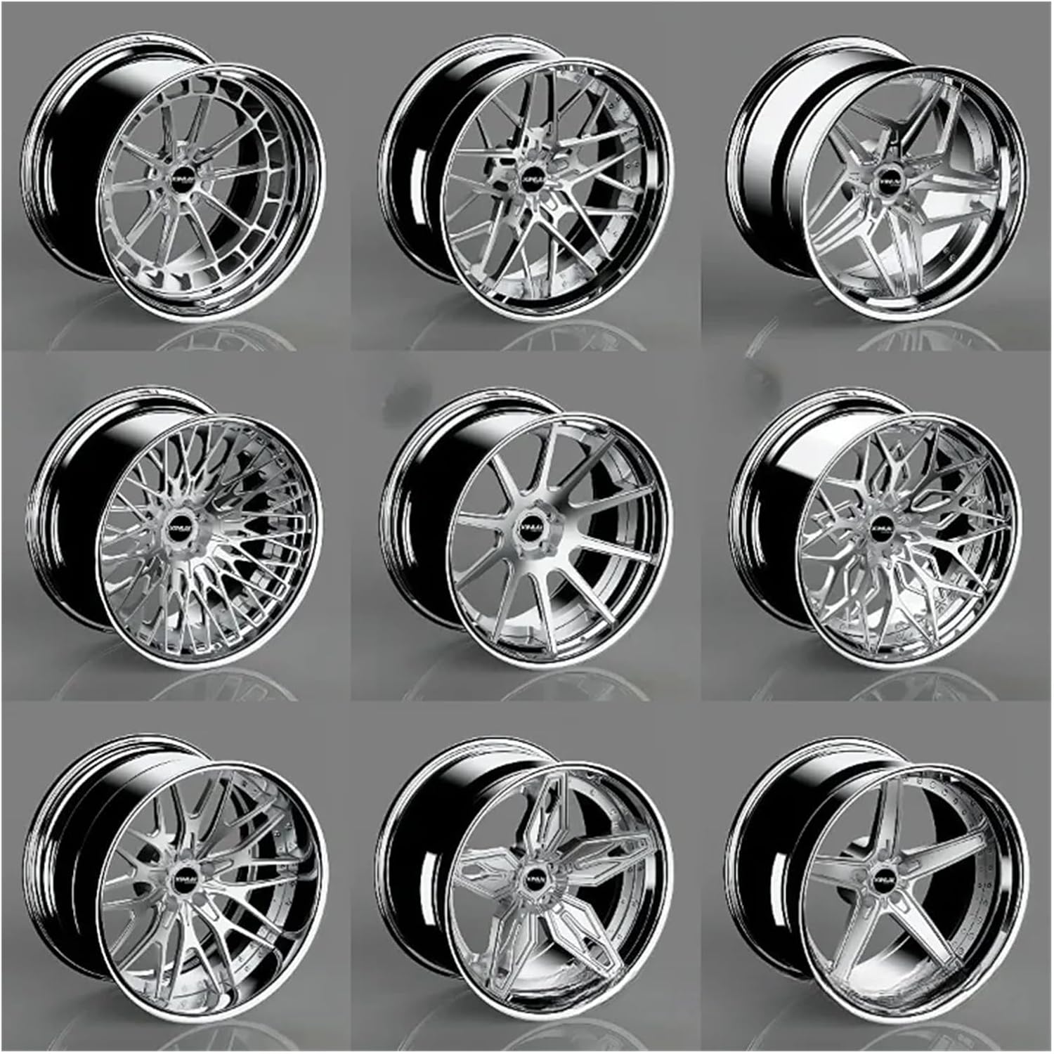 Deep Dish Chrome Off-road Wheel 5x127 5x139.7 6x135 Alloy Forged Wheels Rims Compatible with F150 RAM 1500(Custom,18)