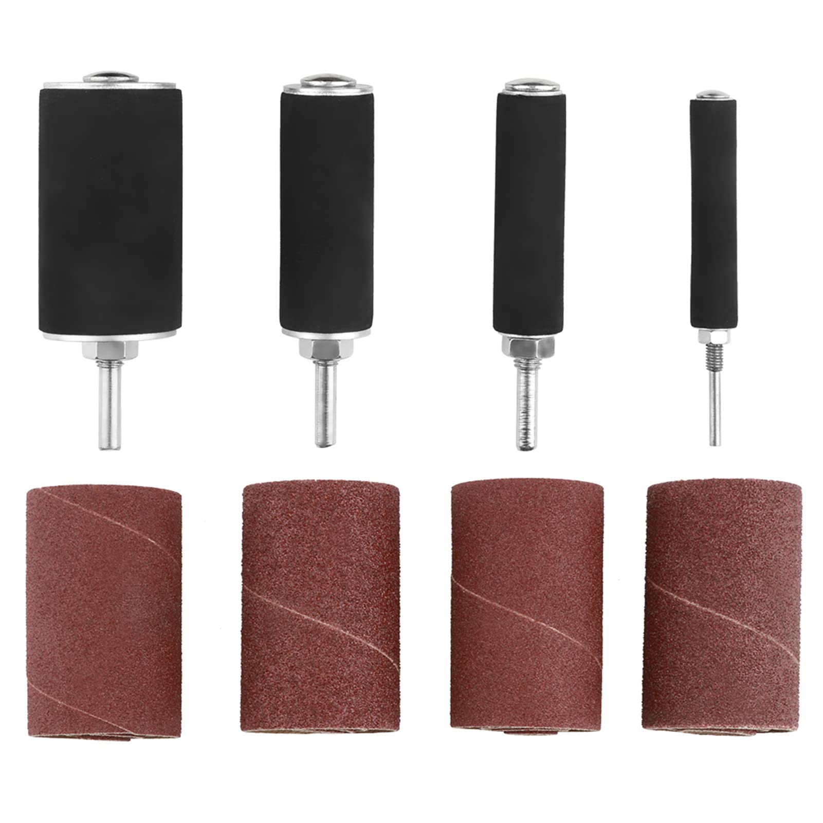 Kit Tamburo Levigatura in Gomma 20 Pezzi per Trapano a Colonna con Custodia Dimensioni 1/2" 3/4" 1" 1,5"