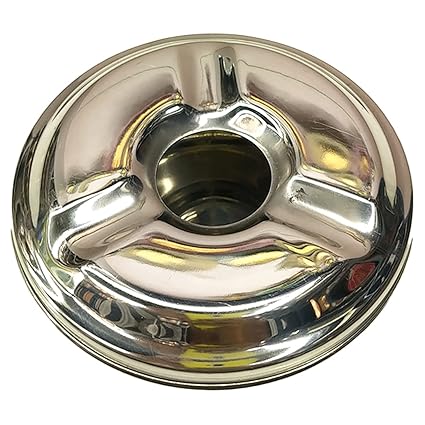 KUVI Stainless Steel Ash Holder Tray with Lid for Home, Office and Bar