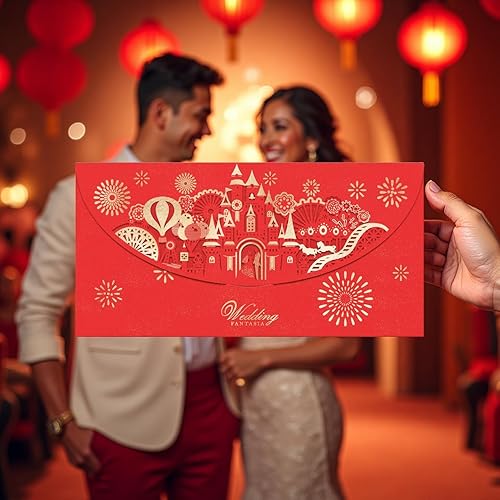 Vista 14 de Paquete de 20 sobres de dinero de boda para regalos en efectivo, sobres de papel de aluminio dorado y corte láser con diseño floral para dinero