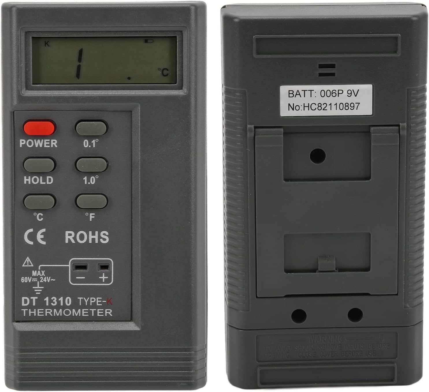 Walfront -1310 thermometer in an industrial setting with pipes and valves