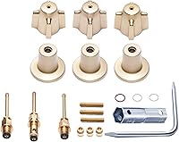 Vista 9 de SENTO Juego de molduras de bañera y ducha de 3 asas para grifos centrales de latón Bañera y ducha, 10L-11H, 10L-11C, 10L-13D, Fácil instalación