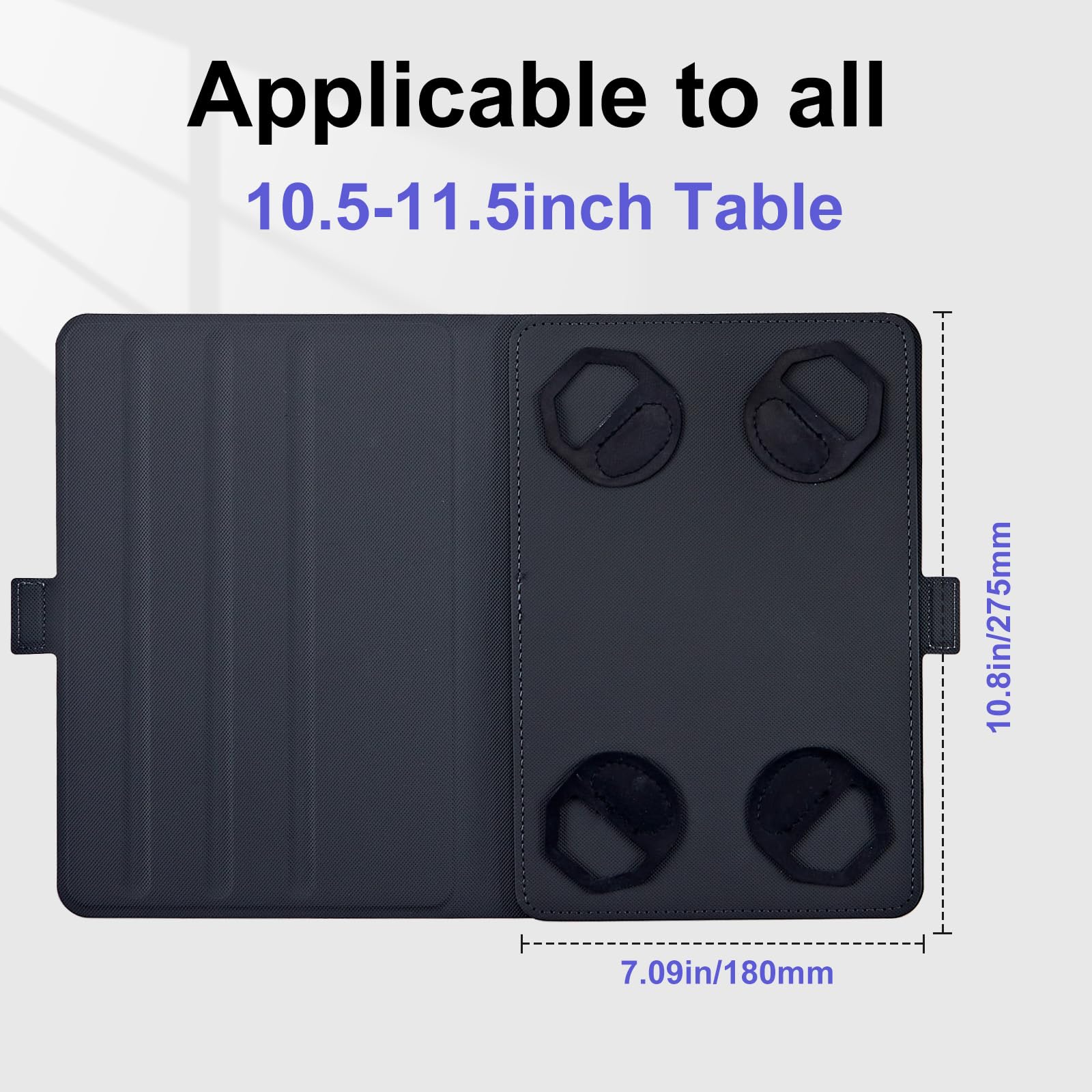 Universal-Schutzhülle für Android-Tablets von 26,7 - 29,8 cm (10,5 - 11,5 Zoll), 360 Grad drehbar, Multi-Winkel-Ständer, PU-Leder, universelle Schutzhülle für alle Tablets von 26,7 - 29,8 cm,