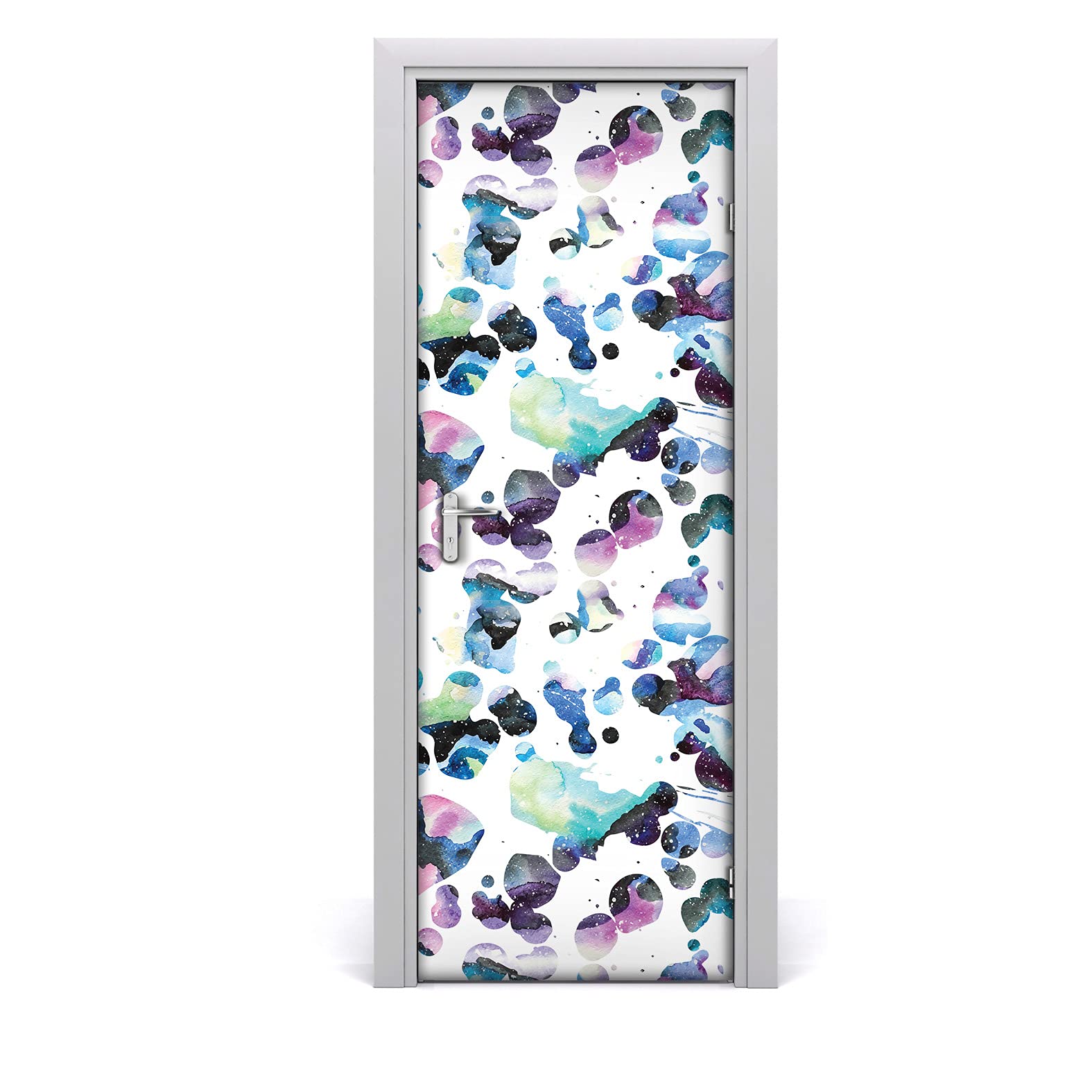 Papier peint sur la porte galaxie déco magique pour chambre ado 85x200