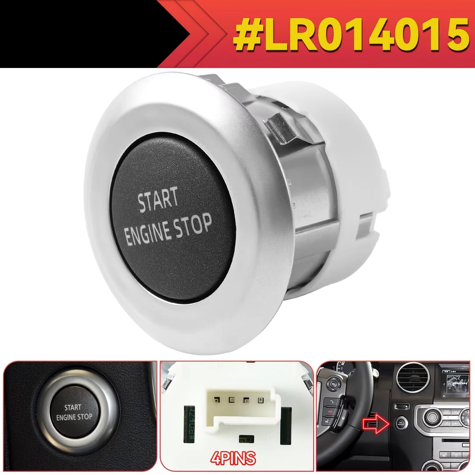 Bouton Poussoir Start Stop Pour Range Pour Rover Sport 2010-2013