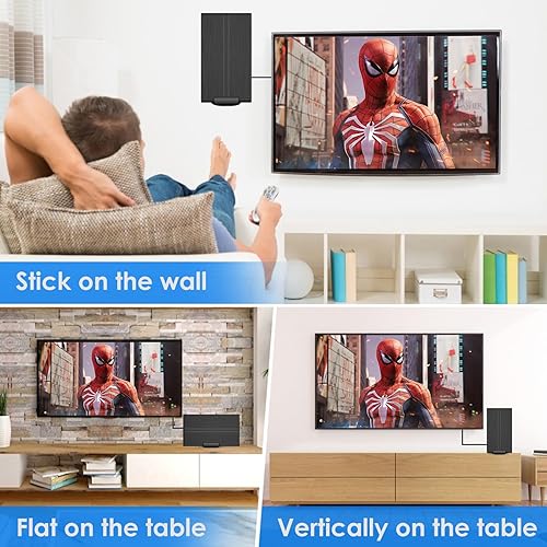 Miniatura 5 de Antena de TV, antena de TV digital mejorada 2023 con rango de más de 500 millas, antena de TV para canales locales con amplificador de señal