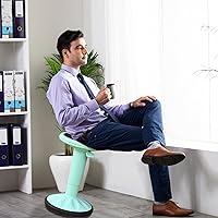 Vista 6 de Giantex Taburetes tambaleantes para asientos de aula, taburete meneo con altura ajustable, taburete de aprendizaje activo de 24 pulgadas, silla