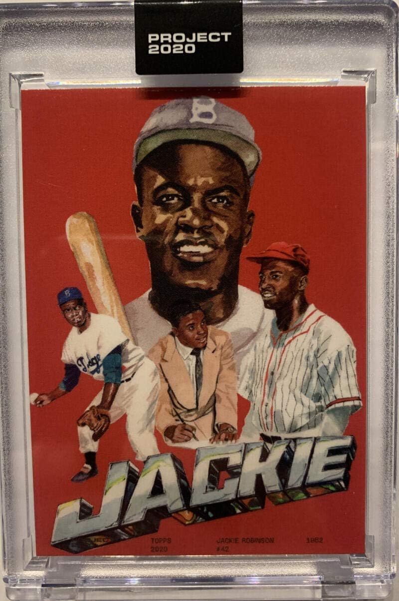 2020 Topps Project 2020 Baseball #321 Jackie Robinson Brooklyn Dodgers Artist Jacob Rochester 1952 Topps Design