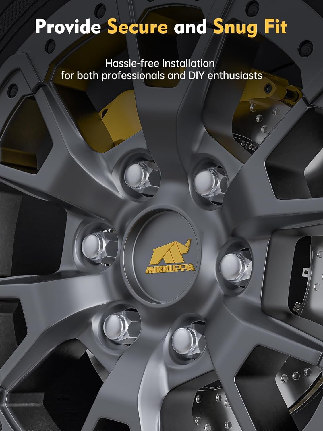 MIKKUPPA M14x1.5 Lug Nuts - Replacement for Chevy Silverado 1500 Traverse Colorado Tahoe, GMC Sierra Savana Aftermarket Wheel, Chrome 24pcs Wide 23mm Closed End Bulge Acorn One-Piece Tire Lug Nut