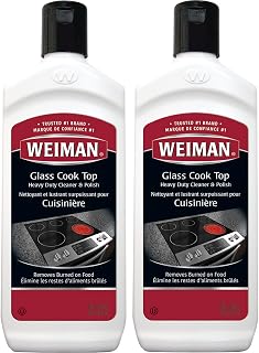 Weiman Glass Cooktop Cleaner & Polish - 2 Pack, 10oz - Wont harm your cooktop surface, Streak-Free Results