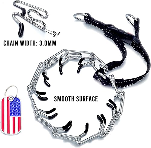 Miniatura 4 de JanToPet Collar de perro con correa ajustable de nailon para perros pequeños, medianos y grandes, placa de identificación (NL, AD-A)