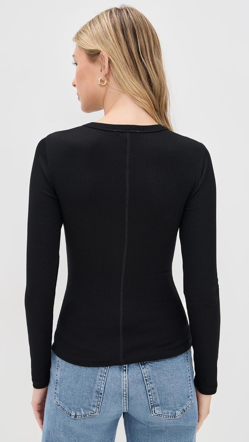 Madewell Women's Drapey Rib Long-Sleeve Tee - Image 4