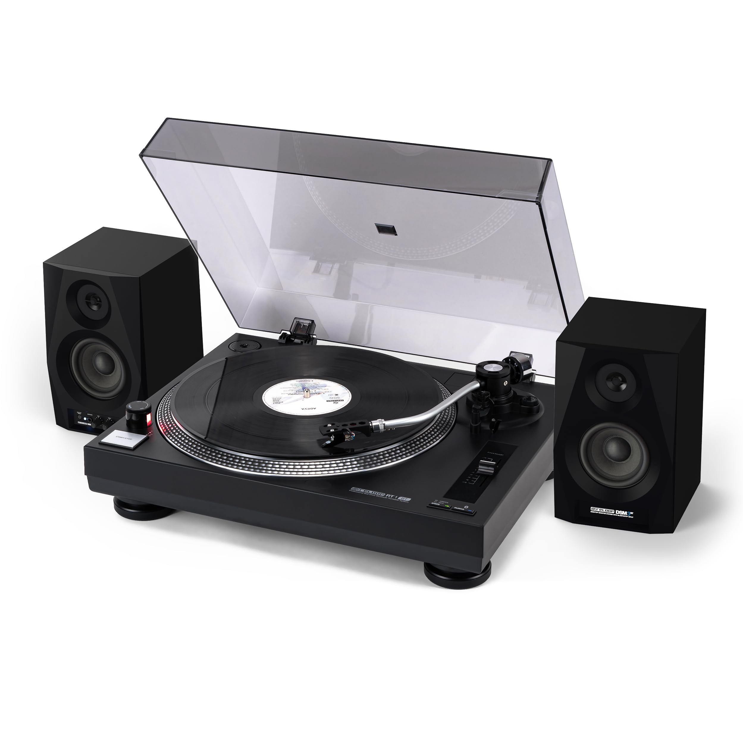 Reloop RT-1 BT & Reloop DSM-3 BT Speaker Bundle: Turntable + Speaker DJ and HiFi Pleasure Combined with Smart Connectivity