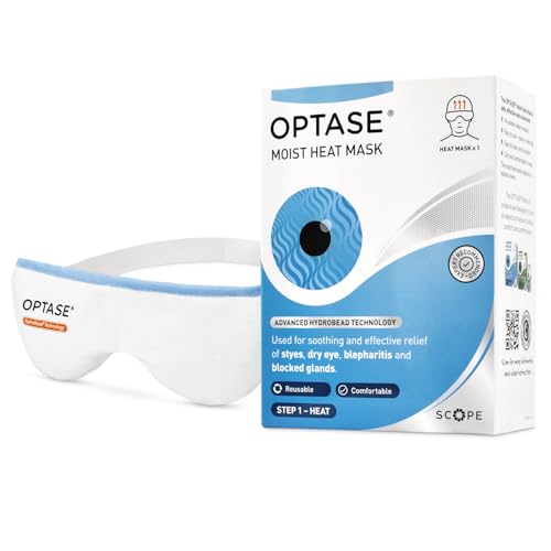 Optase Moist Heat Eye Mask Washable and Reusable Eye Mask HydroBead Technology for Dry Eye Relief