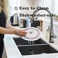 Vista 6 de Placa de vidrio de repuesto para microondas de 10 1/2 pulgadas compatible con Hamilton Beach 252100500497, HB-P90D23, plato giratorio de vidrio