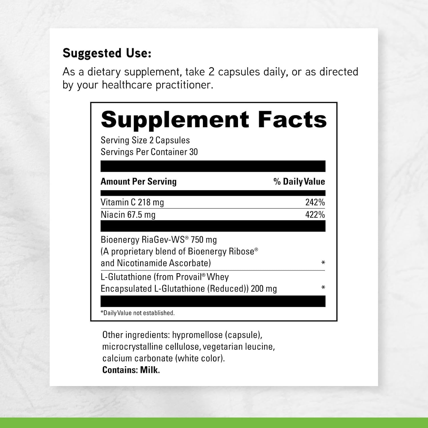 DAVINCI Laboratories NAD+ Activate with Glutathione - Cellular Energy Support, Brain Health & Healthy Aging* - Vegetarian, Soy Free & Gluten Free - 60 Capsules (30 Servings)