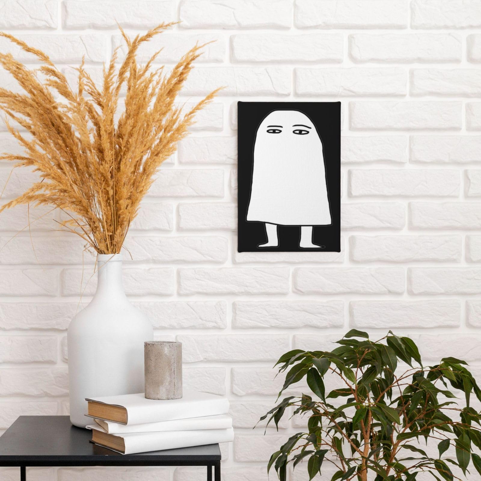 Amazon.co.jp: メジェド14 キャンバス絵画 壁貼りと壁画