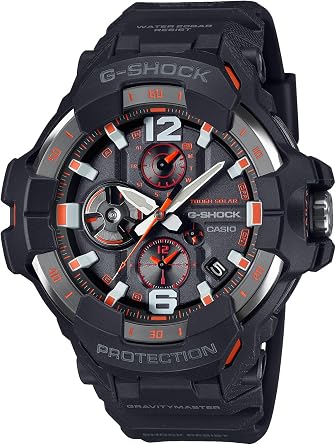 Casio G-Shock Watch Authentic Domestic Product GRAVITYMASTER GR-B300, black / orange