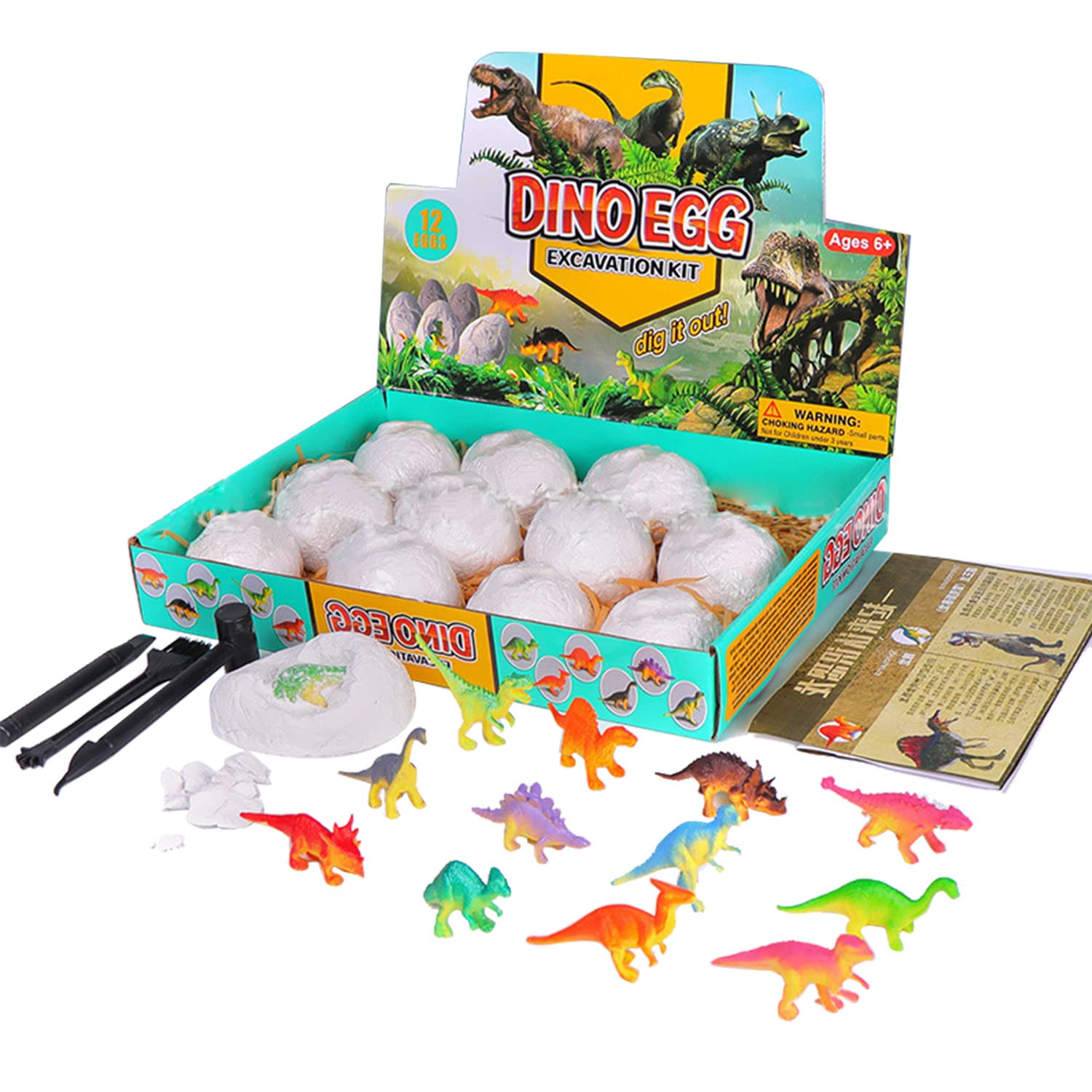 OccuwzzDinosaur Eggs Dig Kit Archaeology-Dig up,Dinosaur Eggs Dig Kit Archaeology-Dig up, Excavation Educational Science Gifts for Kids Party Archaeology Paleontology Toy