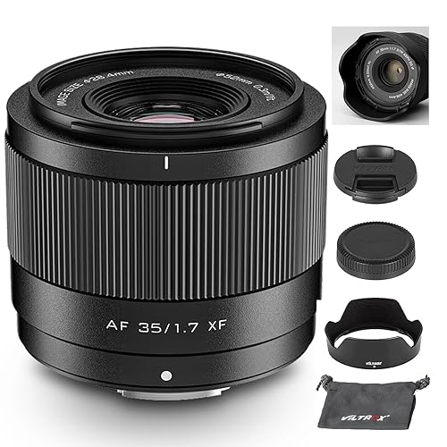 VILTROX 35mm F1.7 XF Mount Lens, Large Aperture APS-C STM Auto Focus Prime Lens for Fujifilm Fuji XF-Mount X-E4 X-H1 X-Pro3 X-S10 X-T4 X-T10 X-T20 X-T30 XT30II X-T200 X-H2 X-H2S X-T5 X-S20 X-T50 X-M5