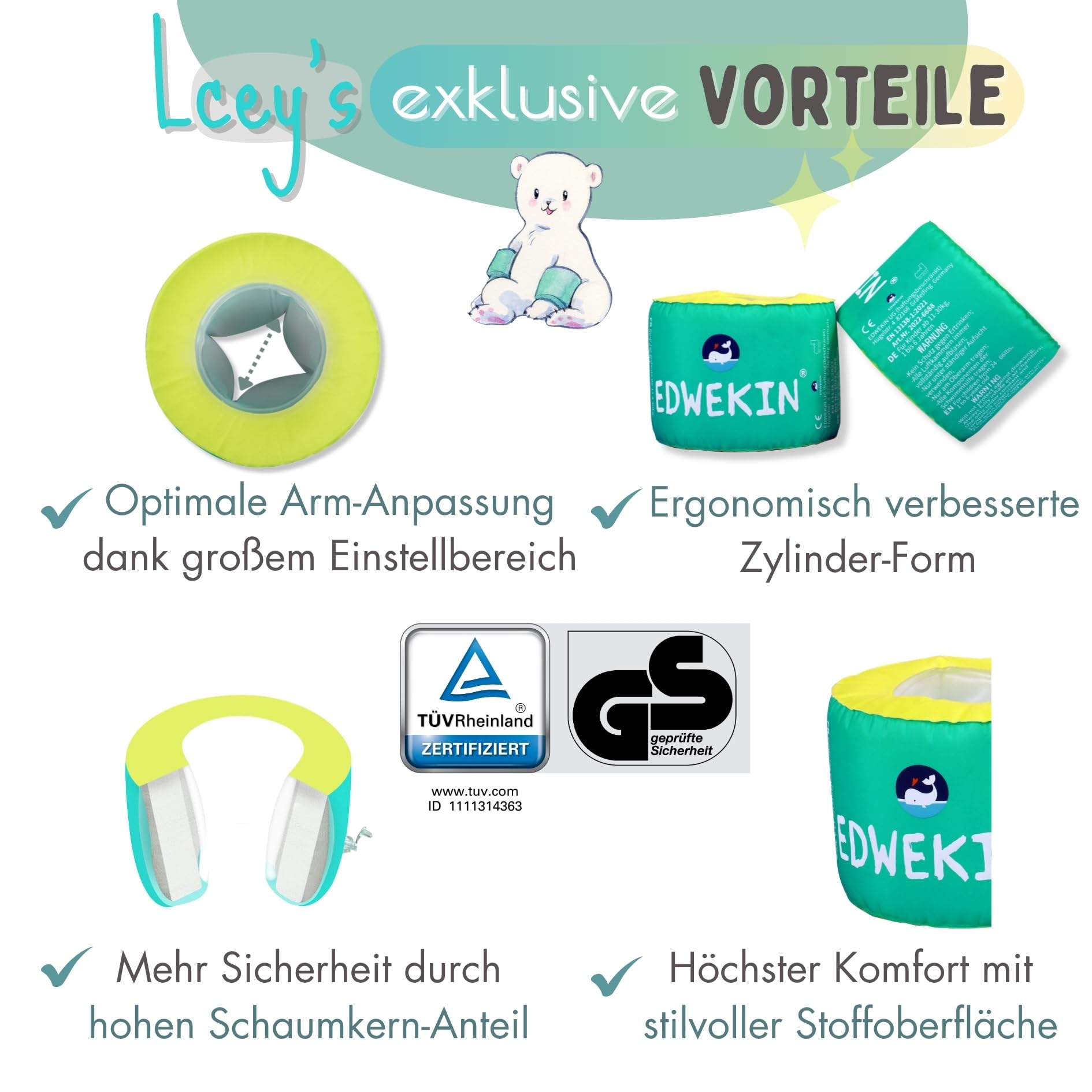 EDWEKIN® Braccioli da nuoto