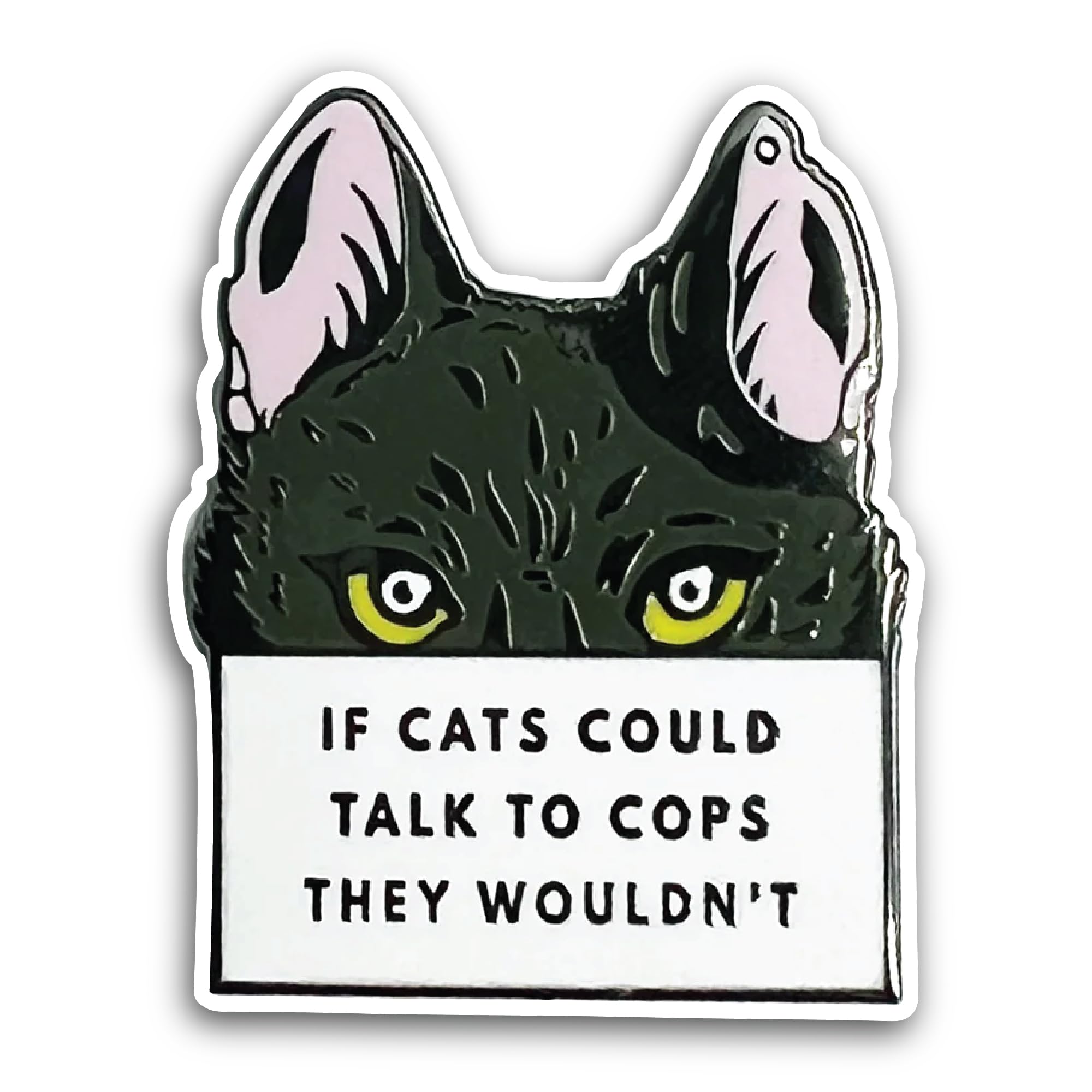 2 (Pieces) 3" and 5" If Cats Could Talk to Cops Sticker, Waterproof Vinyl Decals for Many Purpose Like Cars, Trucks, Laptops, Phones, Windows and More
