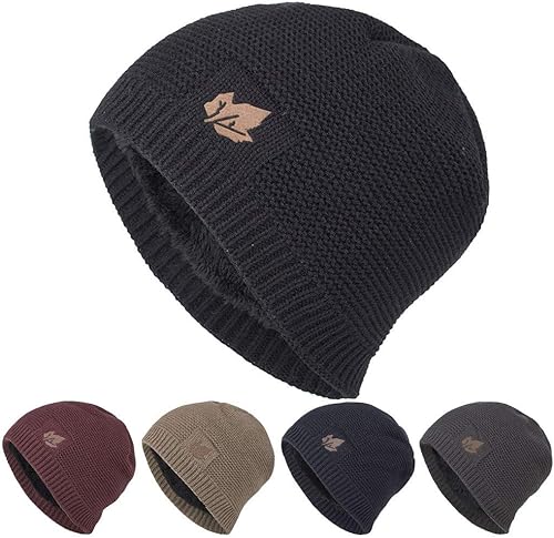 Miniatura 6 de Gorro térmico de invierno para hombre y mujer, unisex, cálido, suave, gorro de punto de gran tamaño con forro polar grueso, sombrero holgado para