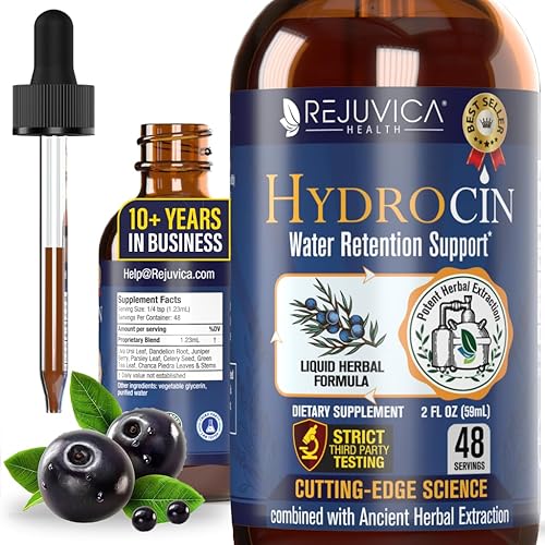 Miniatura 6 de Rejuvica Health Hydrocin - Suplemento diurético avanzado de soporte de retención de agua - Entrega de líquidos para una mejor absorción - Diente de
