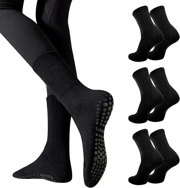 3 Paar AntiRutsch Yoga Socken Damen für Pilates, Barre & Tanz